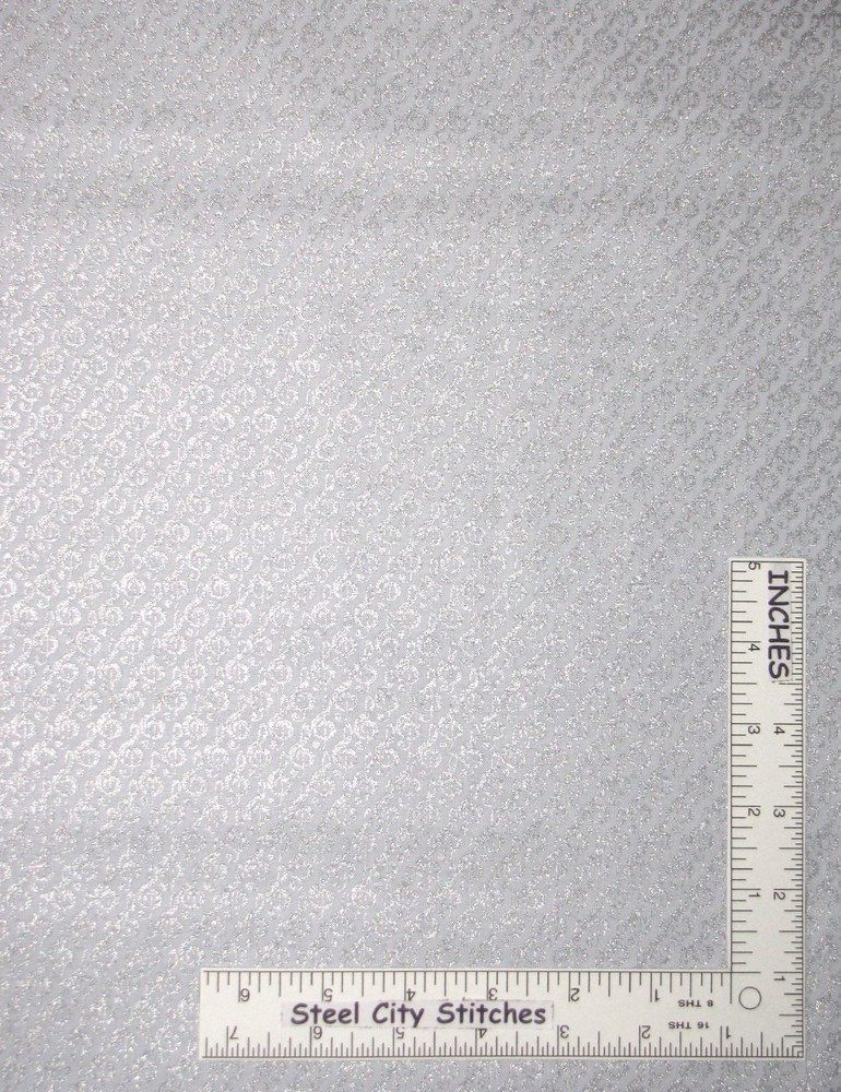 G Clef Music Silver Lt Gray Fabric 30″ Length 44″W Cotton Benartex