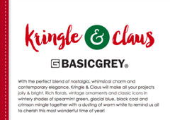 Moda KRINGLE AND CLAUS 30150 510 Green Grunge BASIC GREY Quilt Fabric CHRISTMAS