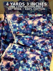 Galaxy Space Fabric 4 Yds 3in 1 pc 44” Wide Quilters Cotton 100% Cotton