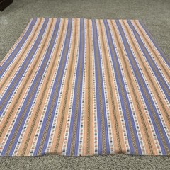 Vintage Cottage Core Floral Pink And Purple Fabric Scrap 114 X45