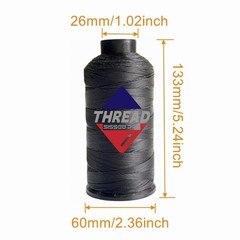 Sissewpro 3PCS Bonded Nylon T135 #138 420D/3 4oz, 1xWhite+1xBlack+1xBrown