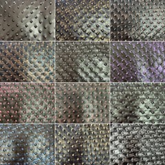 DIY Retro Metallic Diamond Patterned Leather Fabric Costume Armor Materials