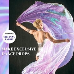 Ganeen 11 Yards Iridescent Fabric Organza Fabric Sheer 59 Inches Light Purple
