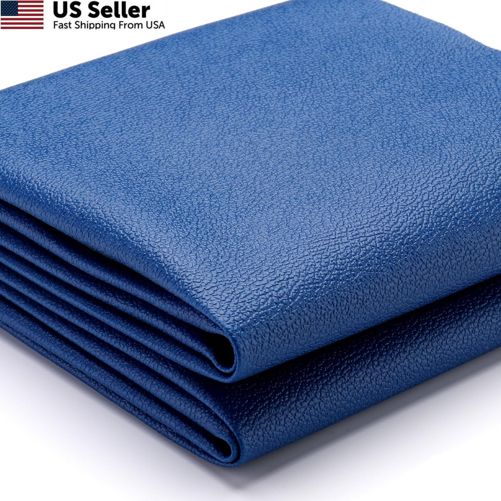 K-Musculo Vinyl Fabric, Marine Faux Leather 1Yd (54” X 36” inch), Blue