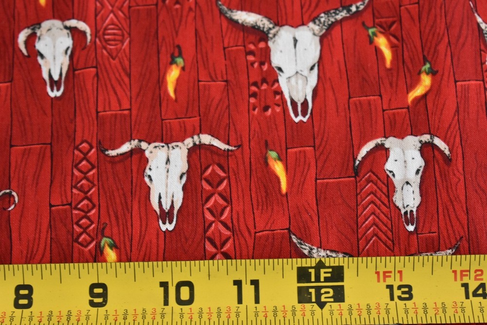 29″ Long, Southwest / Desert Theme on Red Quilt Cotton, Kaufman/Rubin, N2910