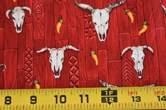 29″ Long, Southwest / Desert Theme on Red Quilt Cotton, Kaufman/Rubin, N2910