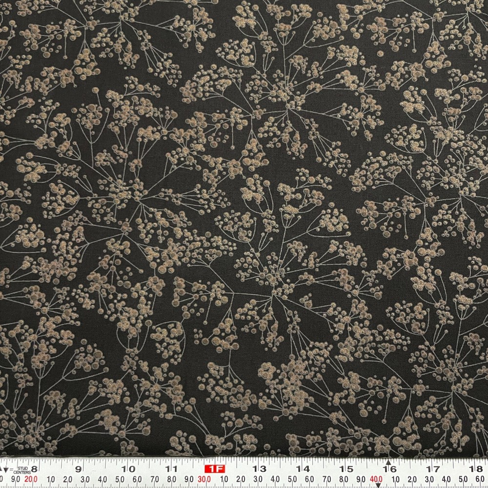 Sweet Serenade by BasicGrey for Moda Black Cotton Fabric by the HALF YARD 18×44