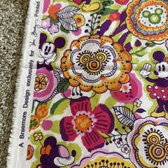 Vera Bradley Disney Minnie Mouse Garden Party Fabric 3 Yds x 60” Braemore Mickey