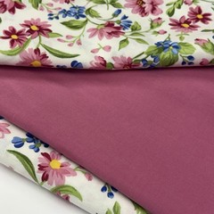 Robert Kaufman Pretty Sweet Floral & Pink Unbranded Quilt Cotton Fabric 2 Yards