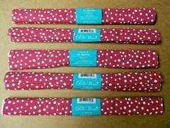 Pioneer Woman FAT QUARTERS x5 100% Cotton Fabric MARKET DOT PINK 18″ x 21″
