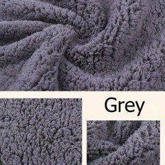 1M Polyester Sherpa Berber Fleece Fabric Faux Fur Lining Cloth Plain Soft Winter