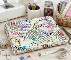 Timeless Treasures Jazz Fusion Piano Music Notes Cotton Quilt Fabric by the Yard