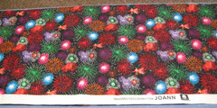 JO-ANN FABRICS EXCLUSIVE COTTON PRINT FABRIC FIREWORKS 1 1/2 YDS. 4 TH OF JULY