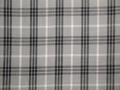 Grey Black White Large Bentley Plaid Homespun Quilt Home Decor Sewing Fabric