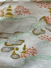 Japan 1960s Cotton Knit Fabric Double Thickness Reversible 30×30″ EXCELLENT