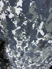 Navy Blue Digital NyCo Camo Fabric 60”