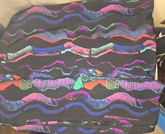 Abstract Kabul Gulf Fabric Material Fancy Silk Touch Printed 4.5 Yards Beautiful
