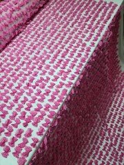 Fabric By The Yard Pink Lace 3d Polka-dot Bows Embroidery On Mesh Clothing Girls