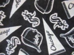 MLB Chicago White Sox Black Fleece Fabric FABRIC TRADITIONS 1Y2″X60″W NEW