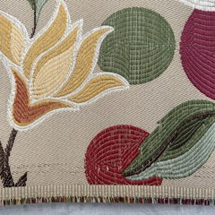 Heavy Woven Jacobean Floral Fabric Jacquard Tapestry Upholstery 3 Yards 57”x110”
