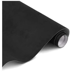 Black Suede Fabric Wrap – 17X70 Inch Suede Wrap for Car Interior – Self-