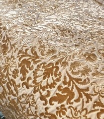 Vintage Yellow Gold Floral Damascus Operated Velvet Dim 48cm X 5.80m €99