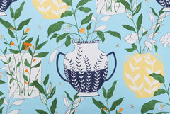 3/4 Yard Cut P Kaufmann Blossom and Vessels in Bliss Home Decor Fabric