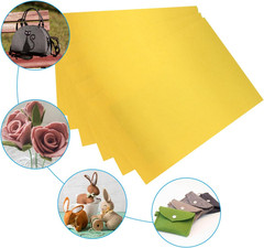 6 Pcs 8 X 12 Inch Felt Sheets for Crafts, 2Mm Thick Yellow Felt Fabric for Craft