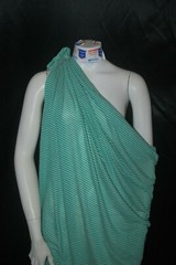 Linen Cotton Rayon Knit Jersey fabric1/8″ green 1/8″ Natural Oatmeal Stripes