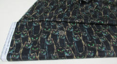 Michael Miller quilt-craft fabric HALLOWEEN CATS 1 2/3 yds (ddc-12734) Nightmare