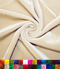 | Stretch Velvet Fabric | Luxury & Soft | Velvet Fabric | 60″ Wide Roll | 10% Sp