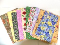 Floral Squares, Remnants & Strips, 100% Cotton Fabric – 2 lbs 11 oz Bundle