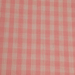 4.25 yards Pink & White Check 7 per inch Fabric Synthetic Polyester- 44″ width