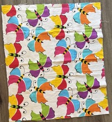 Colorful Butterfly Fabric 28×24 Home Decor Upholstery Weight Bright