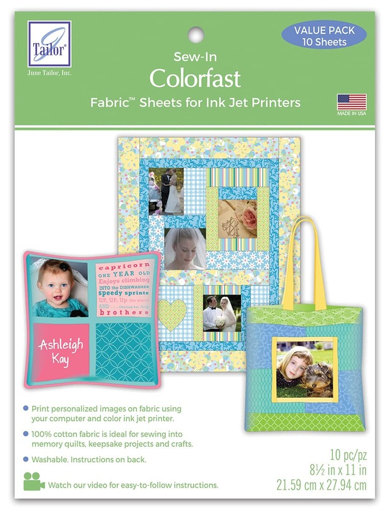 June Tailor Colorfast Fabric Sheets 10Pack White