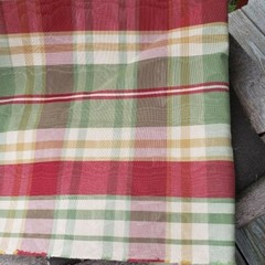 Multi White Red Green Fabrics Timeless Stripe Plaid 45″x2.5 Yards