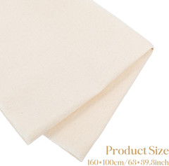 63 X 40Inch Cotton Muslin Fabric, Unbleached Muslin Linen Fabric, Beige Natural