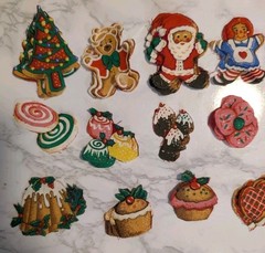 Fabric Pieces Christmas Holiday Cotton Squares Mixed Print Bundle Quilting 167pc