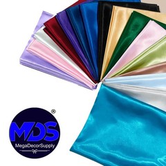 MDS Christmas Satin Fabric 5 Yards, 44″ Wide, Silky Smooth Charmeuse Sateen Gold