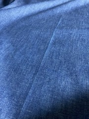9 oz Midweight Indigo Cotton Chambray Denim 63.5″W x 3.28 Yards Minor Dye Flaw