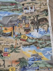 Robert Kaufman Fabric Screen Print #3695 1.3 YDs (42.5 IN) x 43″ Hwy 66 Cotton