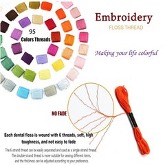 XMZCOLA Embroidery kit for Beginners Adults,1200 Pcs + Friendship Multicolor
