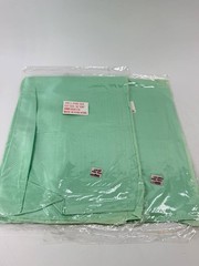 Lot of 2 Pure Silk Habotai Fabric Squares 36×36 8MM Mint Green New Hong Kong