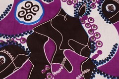 108″L x 44″W HiTarget Fabric Veritable Guaranteed Wax Block Print Purple Tribal