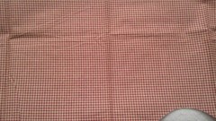Fabric David Textiles Burgundy & Tan Calico Check 24″ x 13″ $1.75