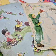 Junk Journal Lot 1Lb Ephemera Kitschy Kid Card Book Page Craft Collage Juvenile