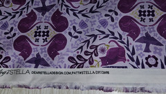 Purple Cat Stella Fabric CURIOUS GARDEN Hive Mind Grape Cats BY THE YARD