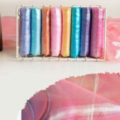 Two Tone Sheer Organza Fabric Voile Iridescent Crinkle DIY Wedding Fabric Sewing
