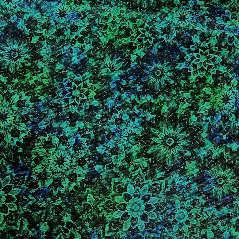 Dancing Dahlias Fabric 27 45″ Wide 100% Premium Cotton Digital Print By The Yard