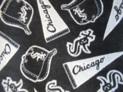MLB Chicago White Sox Black Fleece Fabric FABRIC TRADITIONS 1Y2″X60″W NEW
